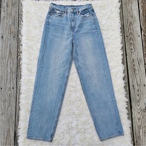 4 Jeans AEO Baggy Jean Light Wash Cotton Rigid Denim Trendy OOTD Slouchy EUC